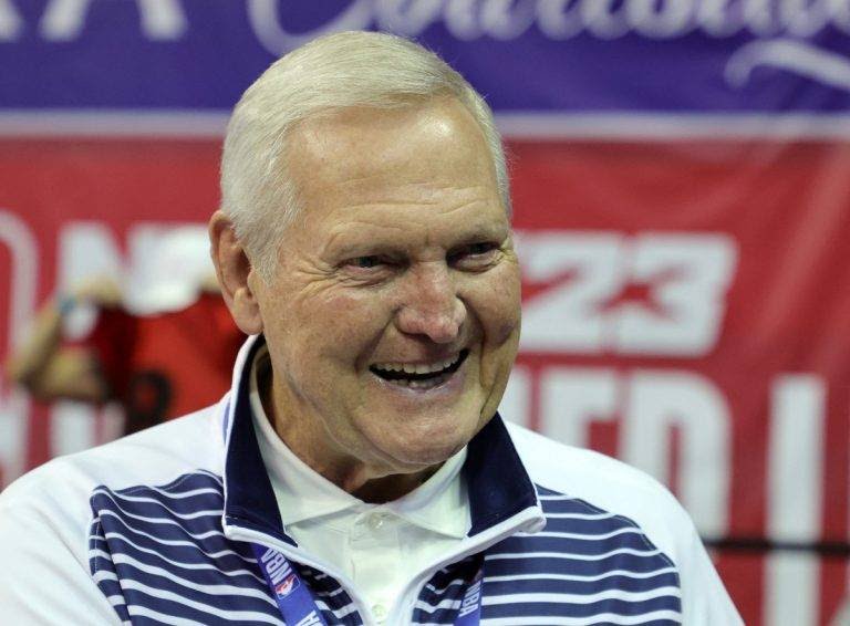 Jerry West, an iconic 1960s star guard for the Los Angeles Lakers who inspired the NBA logo, died Wednesday at age 86, the Los Angeles Clippers announced.